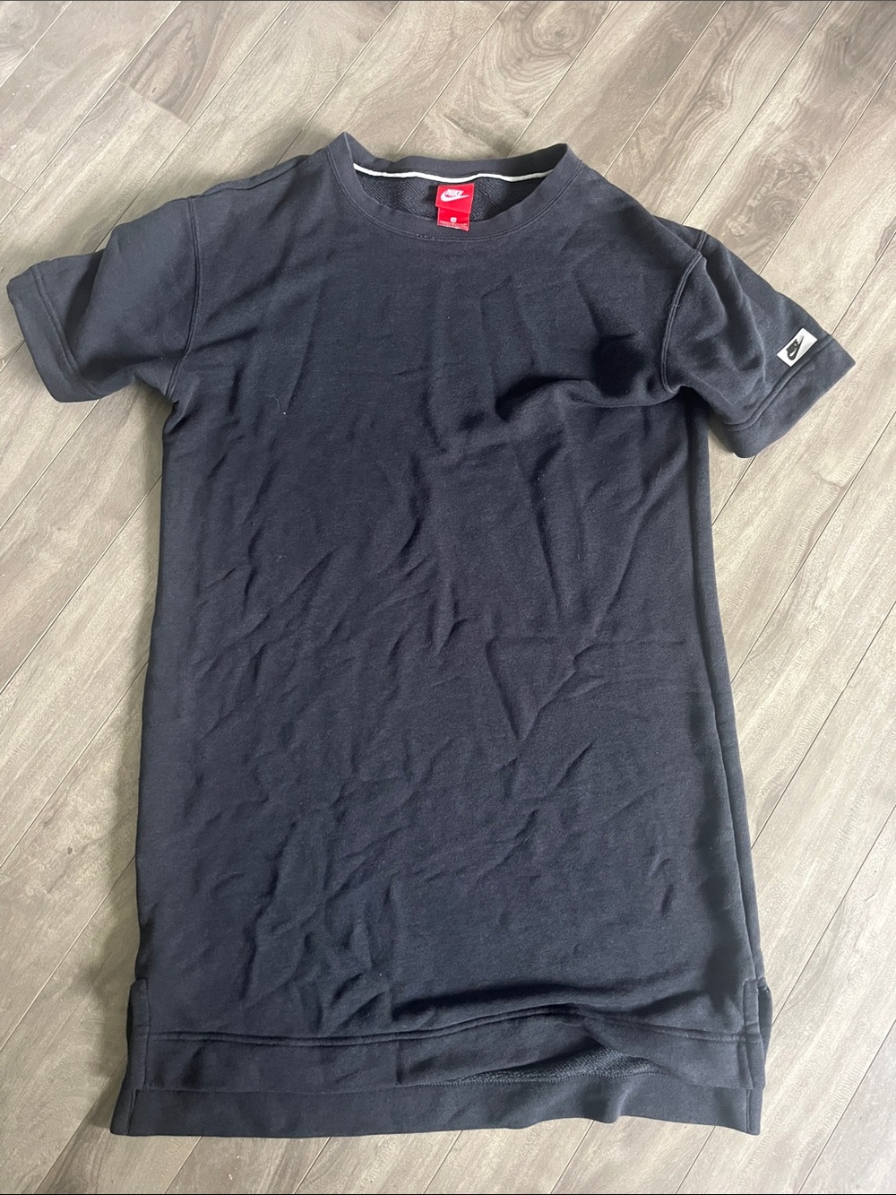 Nike Long Tshirt Dress Charcoal Grey